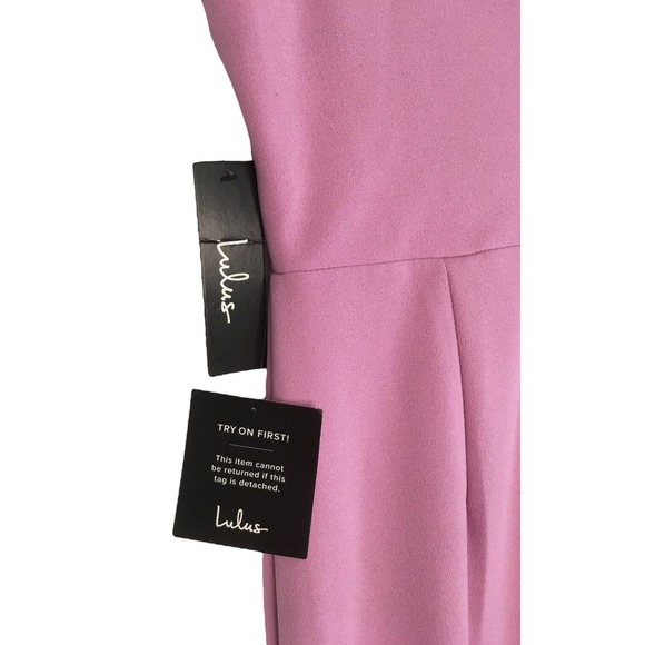 New Lulus Womens Medium Formal Cocktail Dress Sleeveless Maxi V Neck Lavender - Picture 9 of 16